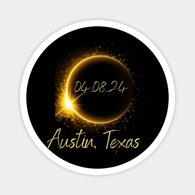 Austin Total Solar Eclipse Magnet by Total Solar Eclipse